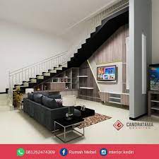 Kumpulan desain rak tv minimalis. Ruang Keluarga Bawah Tangga Desain Interior Blitar