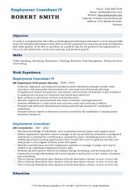 How to attach a cover letter to a resume when you have to use an employer website. Employment Consultant Resume Samples Qwikresume