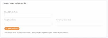 Numaranız ile sisteme giriş yapabilirsiniz. E Nabiz