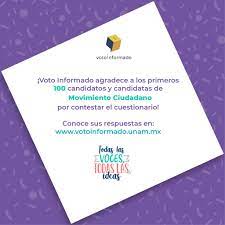 Las elecciones 2021 se realizarán en escasos 80 días, por ello, voto informado, una iniciativa nacida en 2015 e impulsada por la universidad nacional autónoma de méxico (unam) y el instituto nacional electoral (ine), busca ser una herramienta para la ciudadanía y los candidatos interactúen a través de la información. Voto Informado Photos Facebook