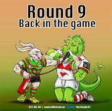 The rabbitohs worked their way back into proceedings despite losing fullback alex johnston after a failed hia. Souths V Dragons By Mizza88 On Deviantart