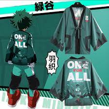 My hero academia main character index u.a. My Hero Academia Boku No Hero Academia Clothes Green Valley Midoriya Izuku Shirts T Tee Kimono Cosplay Clothes Aliexpress