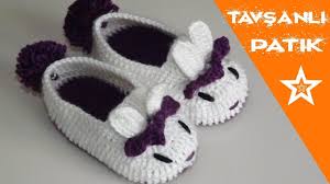 Tavsanli Cocuk Patik Yapimi Kiz Bebek Tig Patikler Orgu