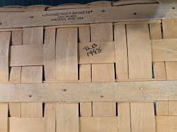 Longaberger 1990 HOSTESS LARGE GATHERING BASKET #12564 Double Swing Handles  | #4784511969