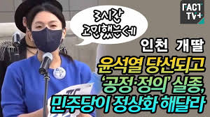 ÀÎõ °³µþ ¡°3½Ã°£ °í¹ÎÇߴµ¥¡¦À±¼®¿ ´ç¼±µÇ°í '°øÁ¤¡¤Á¤ÀÇ' ½ÇÁ¾, ¹ÎÁÖ´çÀÌ Á¤»óÈ ÇØ´Þ¶ó¡± - YouTube