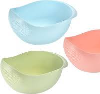 Amazon.com: uxcell 3pcs Rice Sieve Plastic Colander Kitchen ...