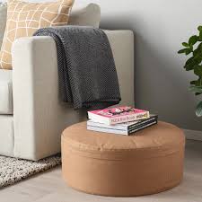 Varmer Pouffe Paper Light Brown Ikea Fabric Storage Ottoman Leather Ottoman Coffee Table Square Storage Ottoman