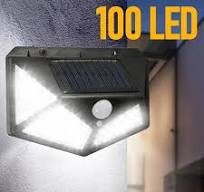 Wireless 100-LED Solar Outdoor Wall Light, Motion Sensor ...