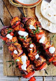 Mediterranean Chicken Kebabs With Garlic Yogurt Sauce Recipe Healthy Chicken Recipes Healthy Recipes Mediterranean Recipes
