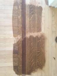 Showing How Water Pop Darkens The Effect Of Stain On The Hardwood Flooring No Water Popped On Left With Water Pop Hardwood Floors Old Wood Floors Flooring
