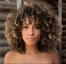 Natural Curly Hair Natural Hair Styles Highlights Curly Hair Hair Highlights