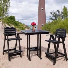 Polywood Nautical 37 Square Bar Table In 2020 Patio Bar Set Polywood Outdoor Furniture Patio Bar Table