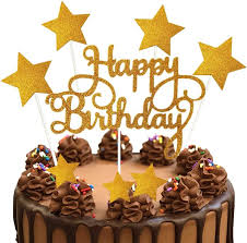 We also customize cakes,give us the design you want and just upload a cake that you have made with a short description. Happy Birthday Cake Topper With Star Glitter Cupcake Topper For Kids Boy S Girls Adults 30th 40th 50th 60th Cake Decoration Party Propz Online Party Supply And Birthday Decoration Product Store