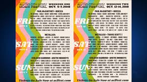 The acl music festival takes place over two weekends, october general admission and vip passes go on sale beginning today (april 30th) at 12:00 p.m. Acl Announces Lineup Schedule Single Day Tickets On Sale Wednesday