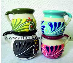 Jarro Decorado Jarros De Barro Espiga Jarro Color Jarritos De Barro Para Cafe De Olla Atole Champurrado Ceramica Mexicana Jarritos De Barro Cafe Mexicana