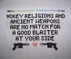 If you are looking for another level answers, you will find them in the below topic : Every Happy Home Needs A Han Solo Cross Stitch