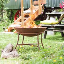 Karat Oxidised Fire Pit With Steel Stand Bridgemont Products