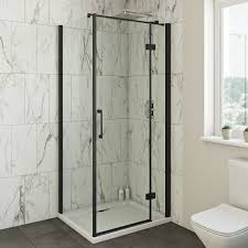 Shower screen arrived well packaged and was not difficult to install. Mode Cooper Black Hinged Shower Enclosure Victoriaplum Com