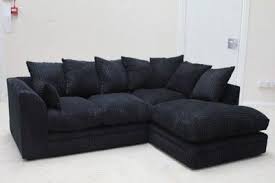 Black And White Corner Sofa Bed New Byron Dylan Black Jumbo Cord Sofas Corner Sofas 3 Seater 2 Seater Left Hand Corner Corner Sofa Sofa Suites Cozy Furniture
