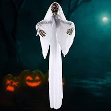Amazon Com Halloween Decorations Scary Animated Hanging Ghost Props Life Size With Sound And Glowing Re Scary Halloween Decorations Ghost Props Hanging Ghosts