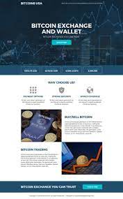 Bitcoin And Wallet Responsive Landing Page Design Landing Page Design Page Design Landing Page