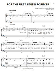 For The First Time In Forever From Disney S Frozen Sheet Music Kristen Bell Idina Menzel Easy Piano Sheet Music Direct Sheet Music Digital Sheet Music