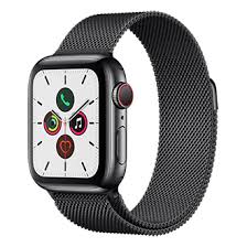 Apple watch series 5 has a water resistance rating of 50 meters under iso standard 22810 5. Apple Watch Series 5 Cellular 40mm Space Black Stainless Steel Case With Black Milanese Loop Band