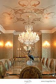 Imago Deis Stunning Art Noveau Designs Faux Finishes For Designer Jane Page Crumps Remodel Project Elegant Dining Room Elegant Dining Ceiling Decor