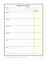 Elementary Weekly Lesson Plan Template Beautiful Weekly Lesson Plan T Elementary Lesson Plan Template Weekly Lesson Plan Template Teacher Lesson Plans Template