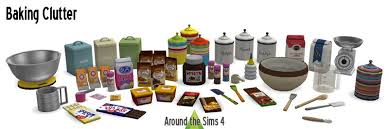 Around The Sims 4 Custom Content Download Kitchen Baking Clutter Around The Sims 4 Sims 4 Sims 4 Kitchen