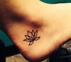 Adorable Little Lotus Flower Ankle Tattoo My Lotus Might Have To Go There But I Might Want Color Tasteful Tattoos Tattoos Ankle Tattoo Designs