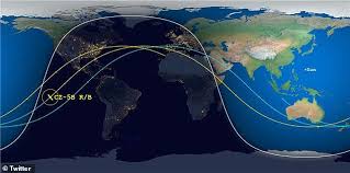Large chinese rocket segment lands near maldives in indian ocean. 6ilfjiqavyrjdm