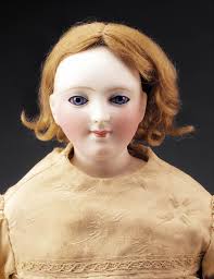 A large beeswax Lucy Peck child doll