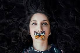 Darker hues of black create a beautiful contrast to bring out the gold and green flecks in. Hd Wallpaper Women Face Black Hair Butterfly Girl Hazel Eyes Model Wallpaper Flare