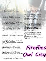 Owl City Fireflies Lyrics Sheet Owl City Fireflies Lyrics Owl City Lyrics Owl City Fireflies