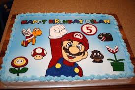 Super mario birthday cake by cakesuniquebyamy. Mario Cake Decorations