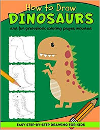 How To Draw Dinosaurs Includes Prehistoric Dinosaur Coloring Pages Simple Easy Step By Step Line Drawing For Kids Forest Green Lightning Arnie 9798574500644 Amazon Com Books hindi how to draw tiger from 553 number step by step easy drawing for kids. amazon com