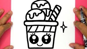 But, if you are trying to take it up a notch and actually start drawing yourself, you might actually find that you have a passion for it. How To Draw A Cute Ice Cream And Coloring Draw Cute Things Youtube
