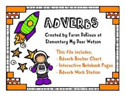 Adverb Anchor Chart Interactive Notebook Pages And Task Cards