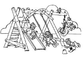Color pictures of baby animals, spring flowers, umbrellas, kites and more! Enjoy The Playground After Going Back To School Coloring Page Cartoon Coloring Pages School Coloring Pages Coloring Pages Detailed Coloring Pages