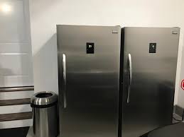 Storing your fresh and frozen foods is easy with its convenient fridge on top and freezer on the bottom design. Frigidaire Gallery Series Fgvu21f8qf Convertible Refrigerator Freezer Freestanding Width 34 In Depth 32 2 In Height 73 2 In 20 5 Cu Ft Stainless Steel Walmart Com Walmart Com