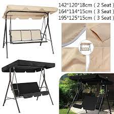 If fabric swing seats simply aren't to your taste or you're put off by leaving fabric furniture outside between seasons, wood is the way to go, and it doesn't come much more elegant than in this arbour swing seat. Durable Waterproof Swing Chair Canopy Replacement Canopy For Swing Seat 2 3 Seater Sizes Garden Hammock Cover Buy At A Low Prices On Joom E Commerce Platform