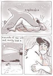 8963 - explicit, artist:dirtyfox911911, jotaro kujo (jojo), canon x oc, oc,  oc:nikikikitos, cetacean, dolphin, human, mammal, feral, comic:once at  morioh, jojos bizarre adventure, animal genitalia, animal penis, balls,  barefoot, bestiality, blushing ...