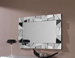 Modern Rectangular Wall Mirror With Large Triangular Mosaic Frame Mirror Decor Modern Mirror Wall Mirror Wall Bedroom