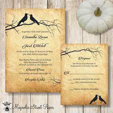 Raven Wedding Invitation Goth Halloween Wedding Suite Etsy Halloween Wedding Invitations Wedding Invitations Goth Wedding