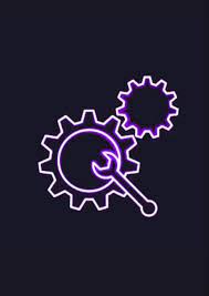 settings neon app icon | Black and purple wallpaper, Neon light wallpaper,  Purple wallpaper