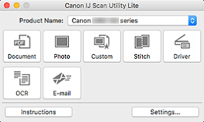 The ij scanner utility canon enables you to scan photos and documents to your computer. Canon Inkjet Manuals Ij Scan Utility Lite Ij Scan Utility Lite Main Screen