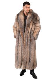 Long Crystal Fox Fur Coat For Men Full Length Genuine Fur Overcoat 55 Mens Fur Coat Mens Fur Mens Coats