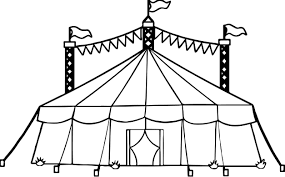 Amusement Circus Tent Coloring Page Circus Tent Circus Tent Drawing Colouring Pages