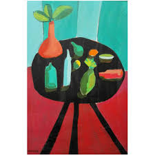 Daniel Infante Still Life With Black Table Painting Art Still Life